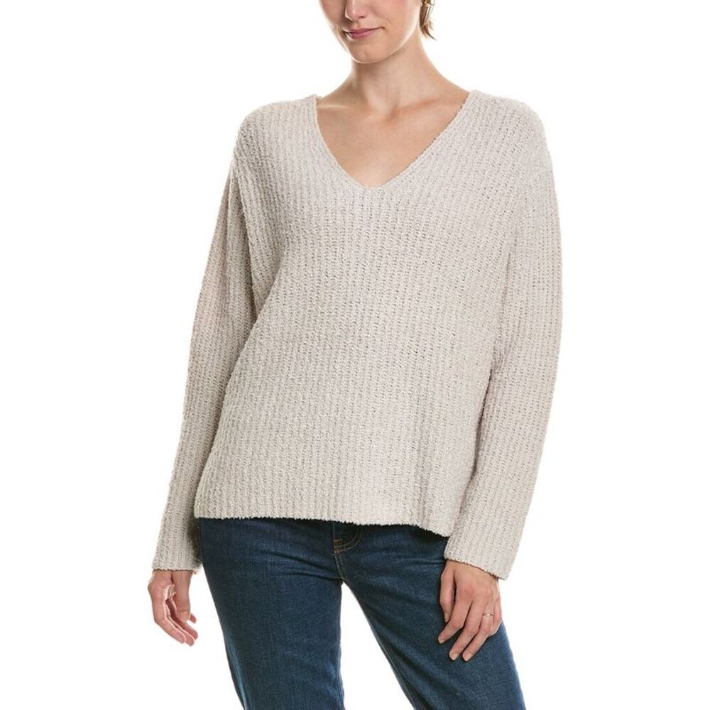 Eileen Fisher Womens  V-Neck Sweater, White